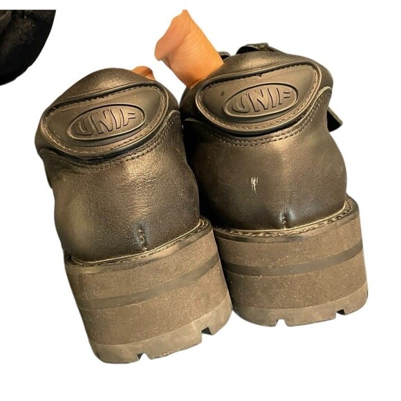 UNIF Women's 90s Black Class Shoe Buckle Platform Shoes Size 9 Y2K Grunge - Picture 6 of 16